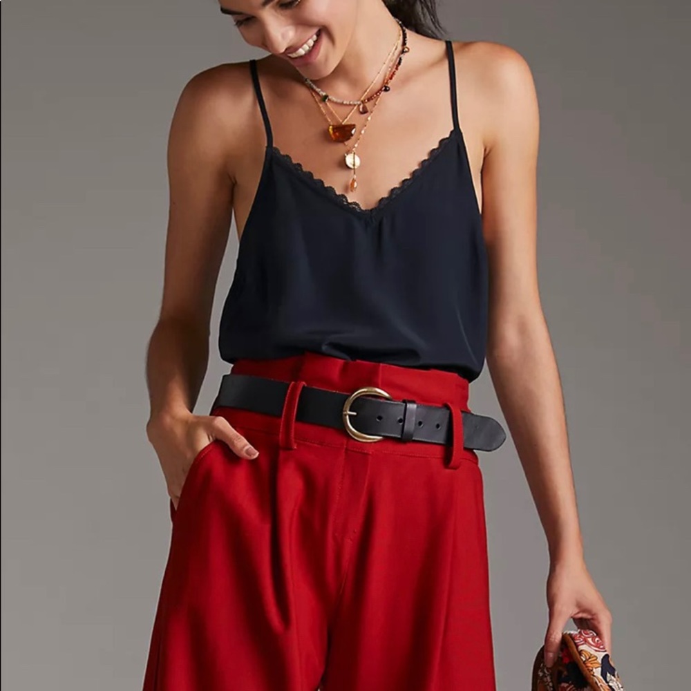 ANTHROPOLOGIE Silk Cami in Black, NWOT